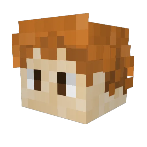 Mr_trashi Minecraft avatar head, 3D render