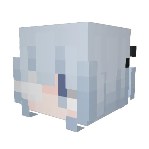 Mr_violet Minecraft avatar head, 3D render
