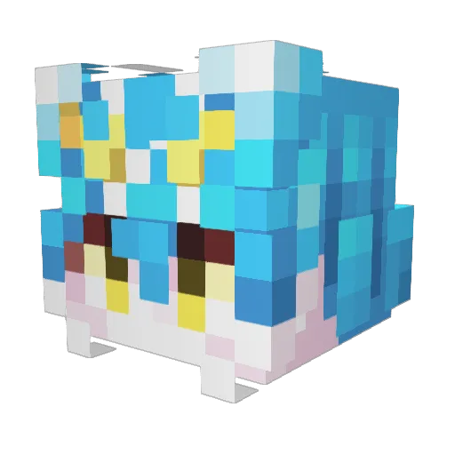 Mr_zhangg Minecraft avatar head, 3D render