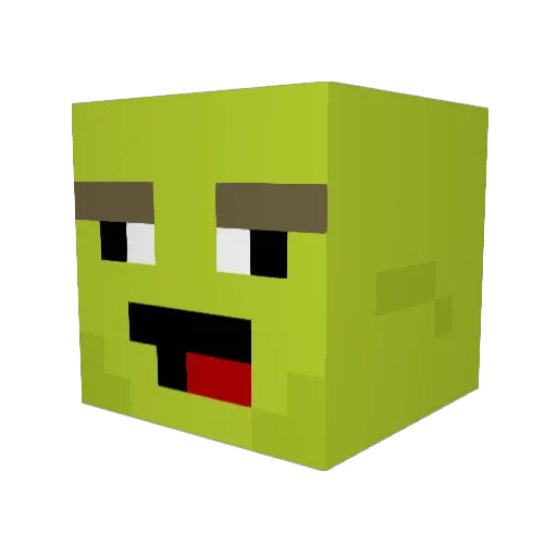 Mraasland Minecraft avatar head, 3D render