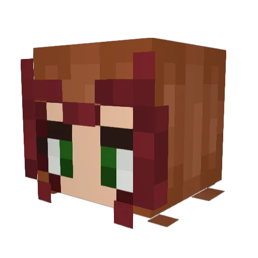 Mraef Minecraft avatar head, 3D render
