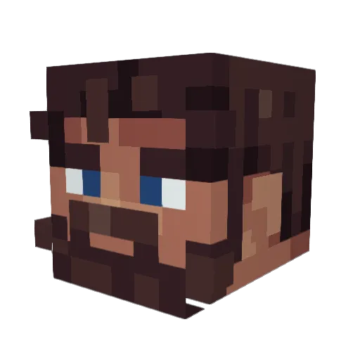 Mrakohlav Minecraft avatar head, 3D render