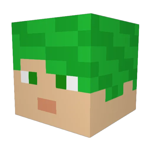 Mras224 Minecraft avatar head, 3D render