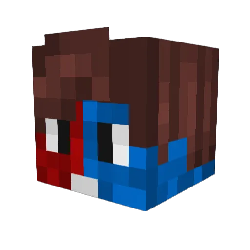 Mrazy10 Minecraft avatar head, 3D render