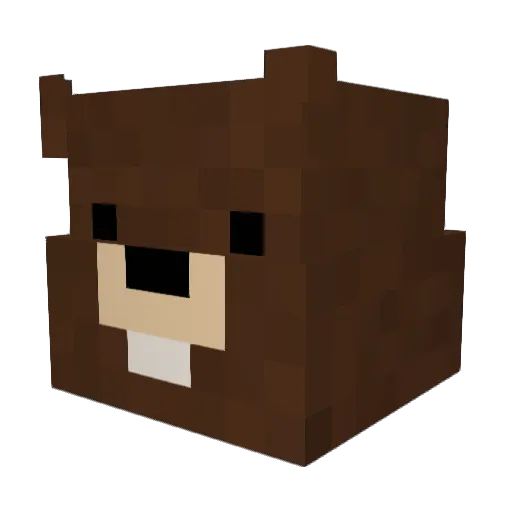 Mrbeaver__ Minecraft avatar head, 3D render