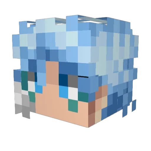 Mrbillsloth Minecraft avatar head, 3D render