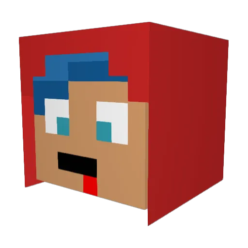 Mrbubbles06 Minecraft avatar head, 3D render