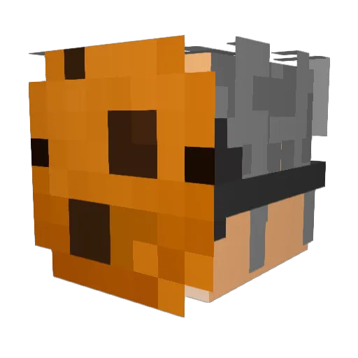 Mrco0kies Minecraft avatar head, 3D render