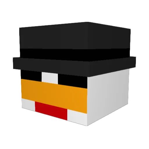 Mrdabiiiii Minecraft avatar head, 3D render