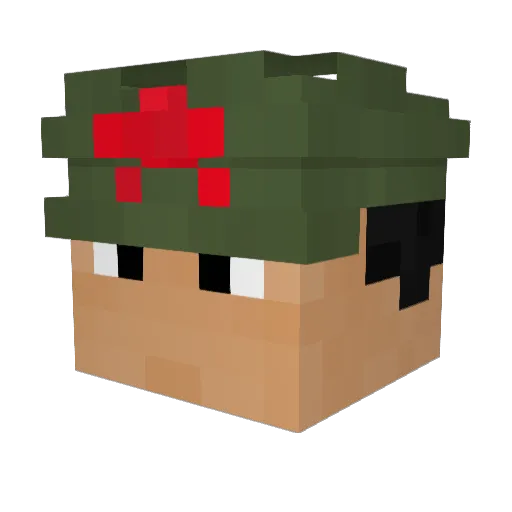 Mrddin_Emrys Minecraft avatar head, 3D render