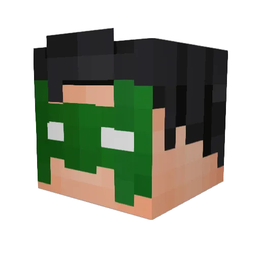 Mrderpofducks Minecraft avatar head, 3D render