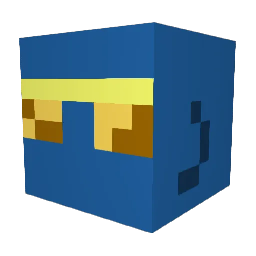 Mrdiwen Minecraft avatar head, 3D render
