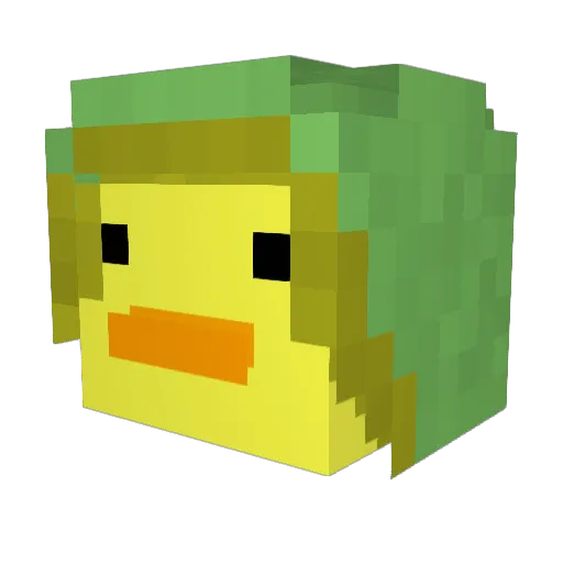 MrdoctorDuck Minecraft avatar head, 3D render