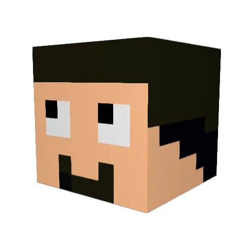 MreErm Minecraft avatar head, 3D render
