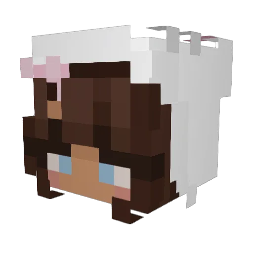 Mrell Minecraft avatar head, 3D render