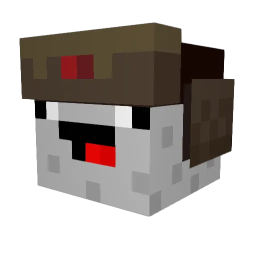 Mrfall Minecraft avatar head, 3D render