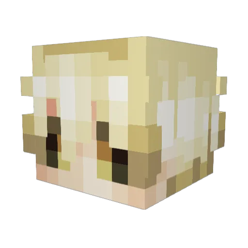Mrga Minecraft avatar head, 3D render