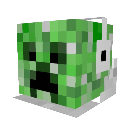 Mrgaffas Minecraft avatar head, 3D render