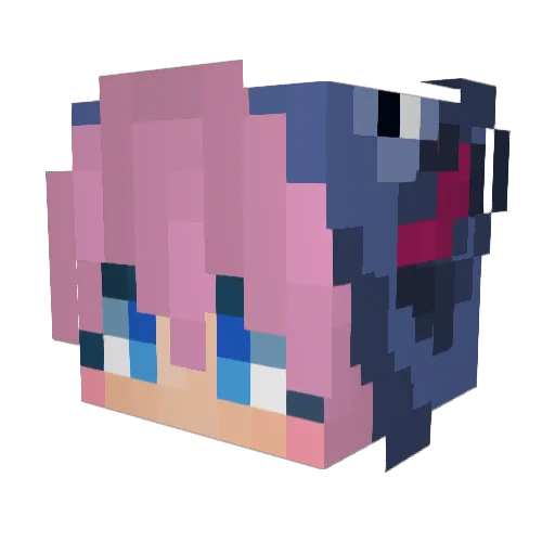 Mrgigg Minecraft avatar head, 3D render