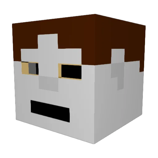 Mrgoodfridays Minecraft avatar head, 3D render