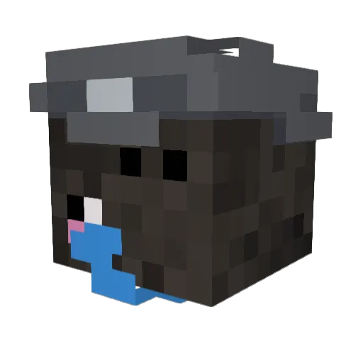 Mrgoodies Minecraft avatar head, 3D render
