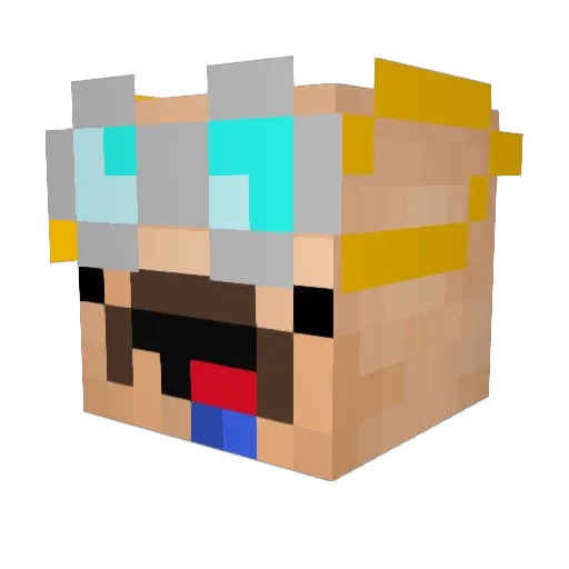 Mrgumbas Minecraft avatar head, 3D render