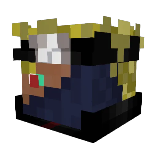 MrhobbsReal Minecraft avatar head, 3D render