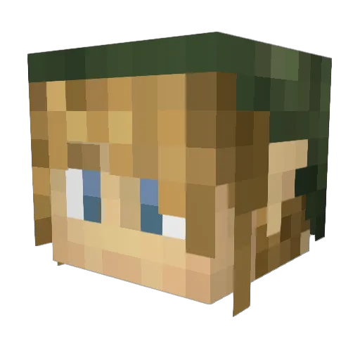 Mricefang Minecraft avatar head, 3D render
