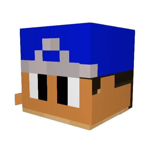 Mrimos Minecraft avatar head, 3D render