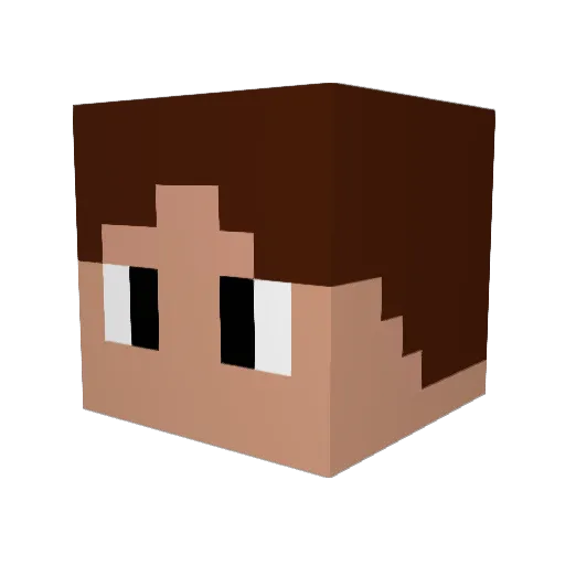 Mrixx09 Minecraft avatar head, 3D render