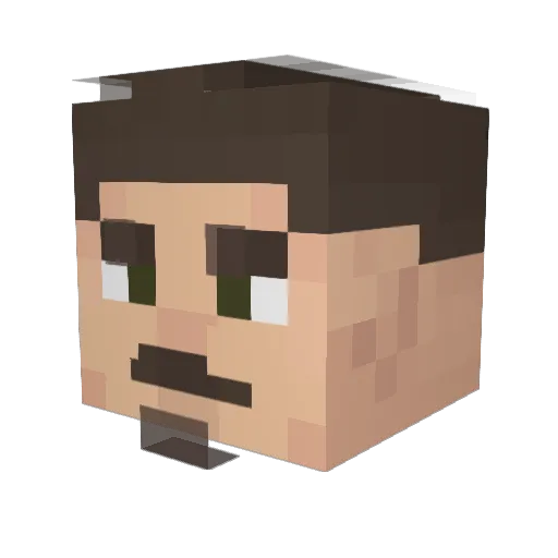MrkWolf Minecraft avatar head, 3D render