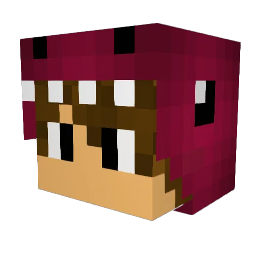 Mrkapa Minecraft avatar head, 3D render