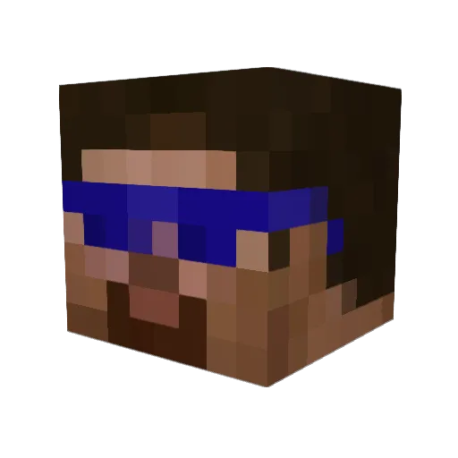 Mrkeksek Minecraft avatar head, 3D render