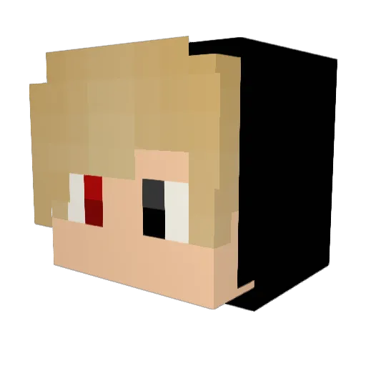Mrkluboo Minecraft avatar head, 3D render