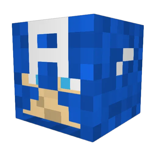 Mrknightfall Minecraft avatar head, 3D render