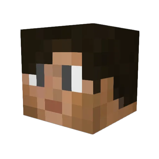 Mrl0ve Minecraft avatar head, 3D render