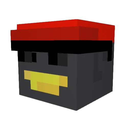 Mrlosbolos Minecraft avatar head, 3D render