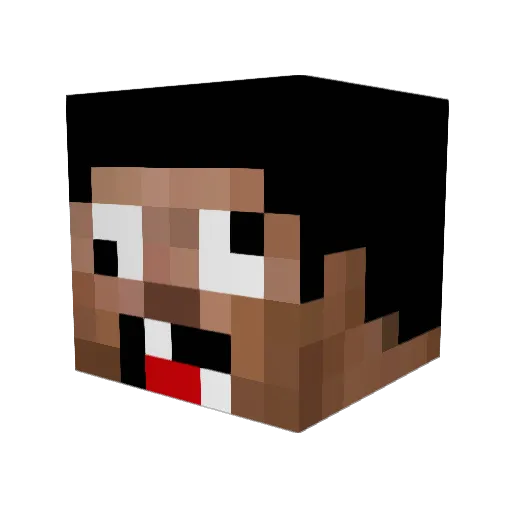 Mrluddi Minecraft avatar head, 3D render
