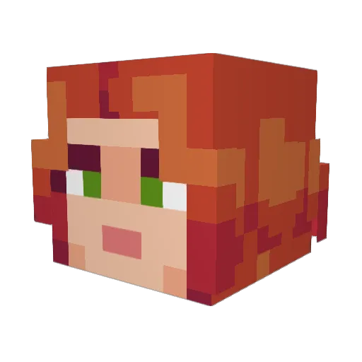 Mrm00r22 Minecraft avatar head, 3D render