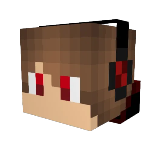 Mrmallu Minecraft avatar head, 3D render