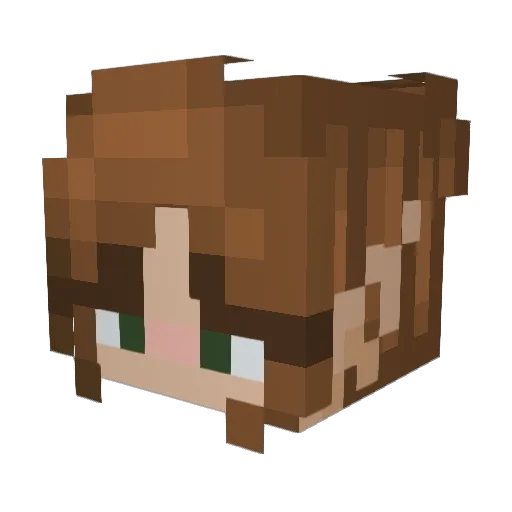 Mrmoietmoi Minecraft avatar head, 3D render