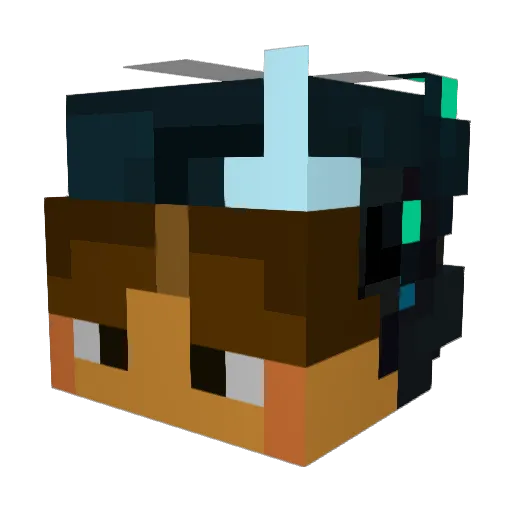 Mrmoonies Minecraft avatar head, 3D render