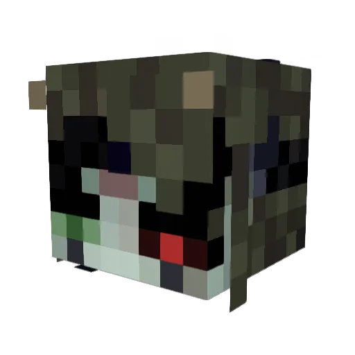 MroYD Minecraft avatar head, 3D render