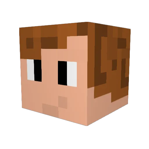 Mroczeqqq Minecraft avatar head, 3D render
