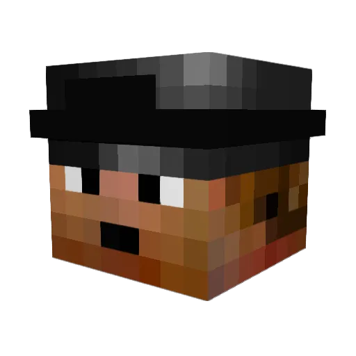 Mroho Minecraft avatar head, 3D render