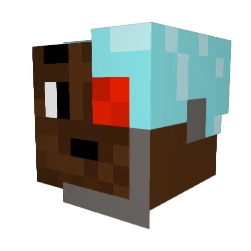 MroseroX Minecraft avatar head, 3D render