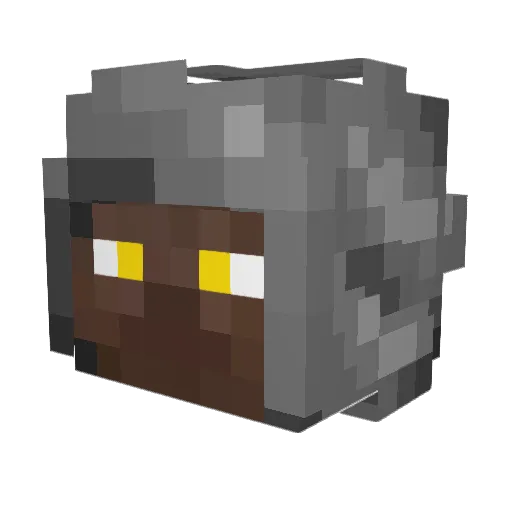 Mrotic Minecraft avatar head, 3D render