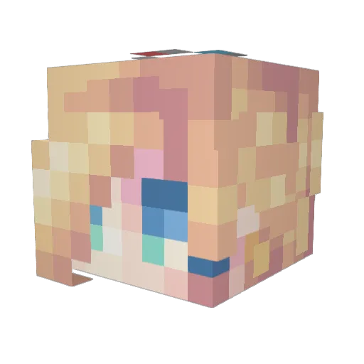 MrowMeow Minecraft avatar head, 3D render