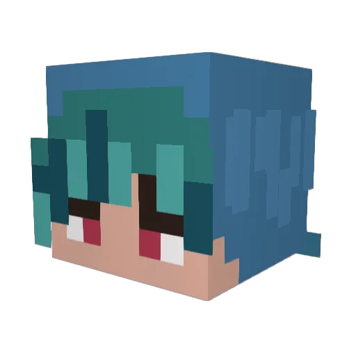 Mroxkral Minecraft avatar head, 3D render