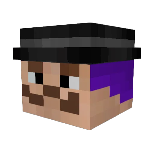 Mrozi0_ Minecraft avatar head, 3D render